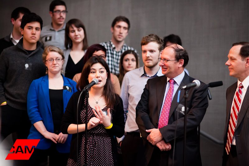 BRAIN DRAIN members, advisers, and the St. Louis mayor Francis Slay