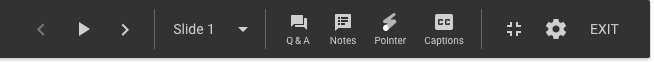 Google Slides’ new Captions feature automatically transcribes the speaker’s voice.